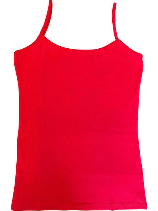 Einfarbiges Damenshirt mit Spaghetti-Träger