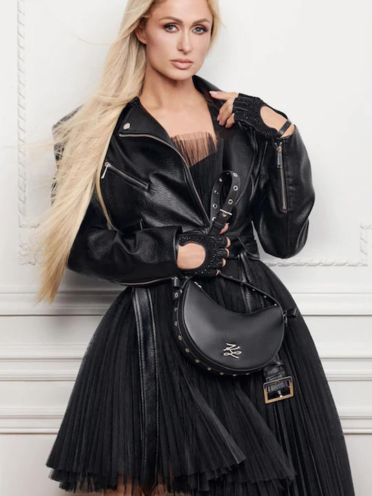 Damen Biker Jacke Schwarz