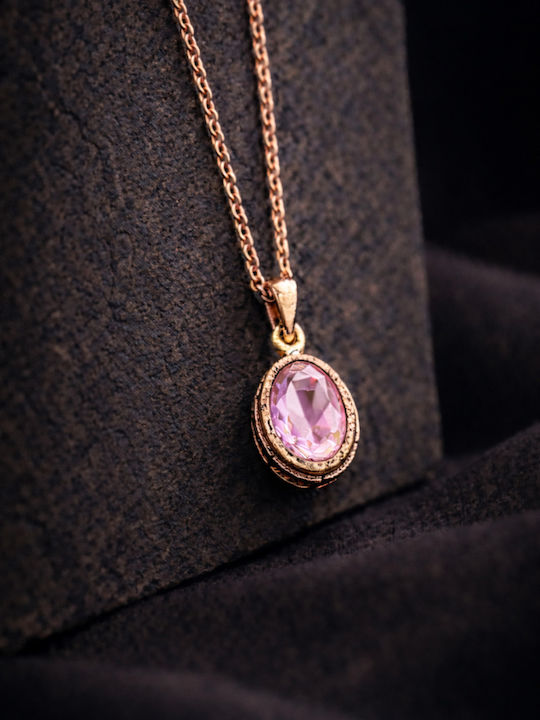 Necklace With Pink Gold Plating Necklace With Pink Gold Plating