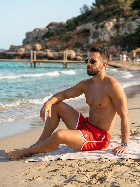 Men's Swimwear Shorts Red