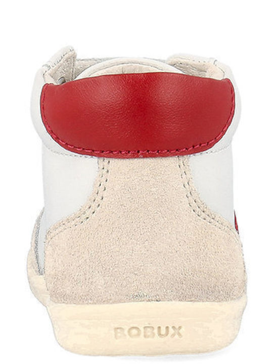 Iwalk Leather Kids Boots with Hoop & Loop Closure Red