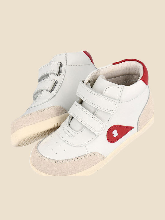 Iwalk Leather Kids Boots with Hoop & Loop Closure Red