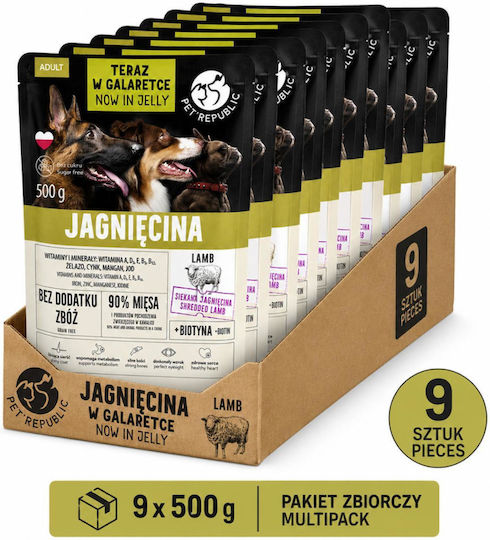 Pet Republic Hrana Umedă Pentru Câini cu Miel și Carne 9x500gr