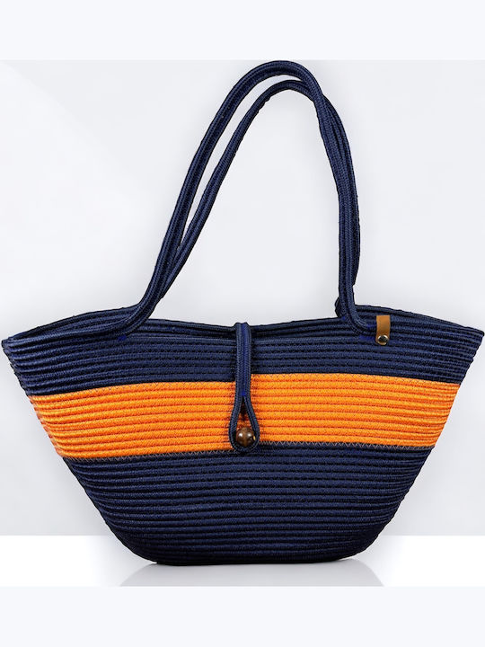Wicker Orange Beach Bag