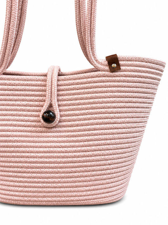 Enpapa Korbweide Strandtasche Rosa
