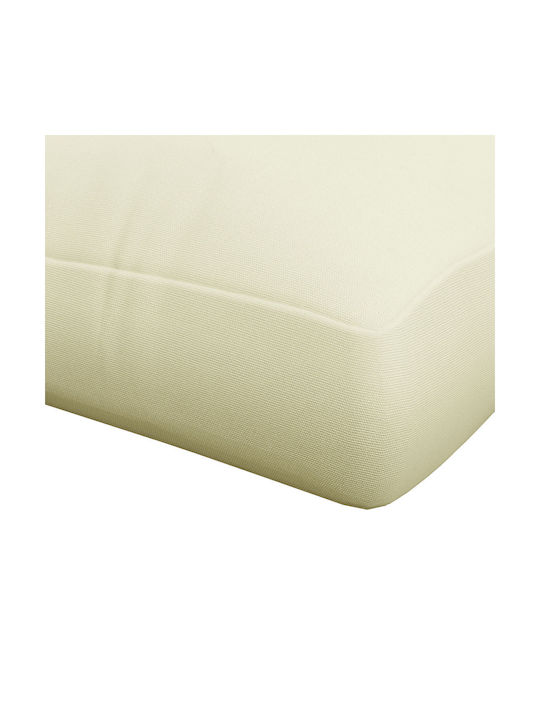 Outsunny Pallet Bench Cushion with Backrest Cream 2 Pieces