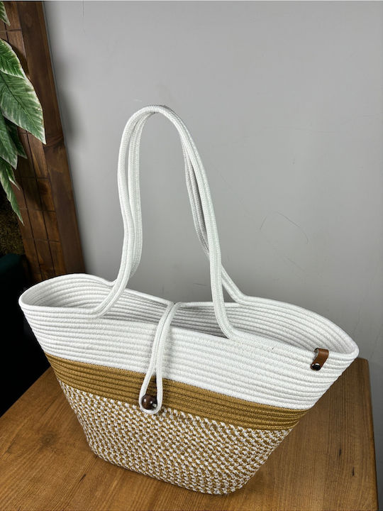 Wicker Grey Beach Bag