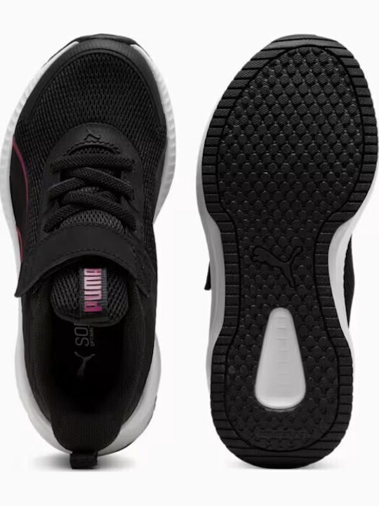 Flyer Kinder Sportschuhe Running mit Schnürsenkeln Schwarz