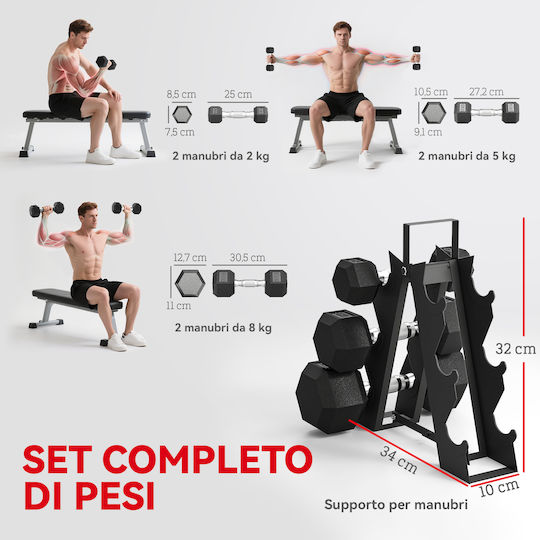 Sportnow Hanteln Sechseck 1 x 2kg