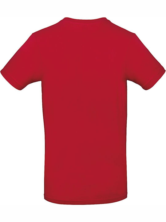 B&C Tu03t Ανδρικό Διαφημιστικό T-shirt Κοντομάνικο Red