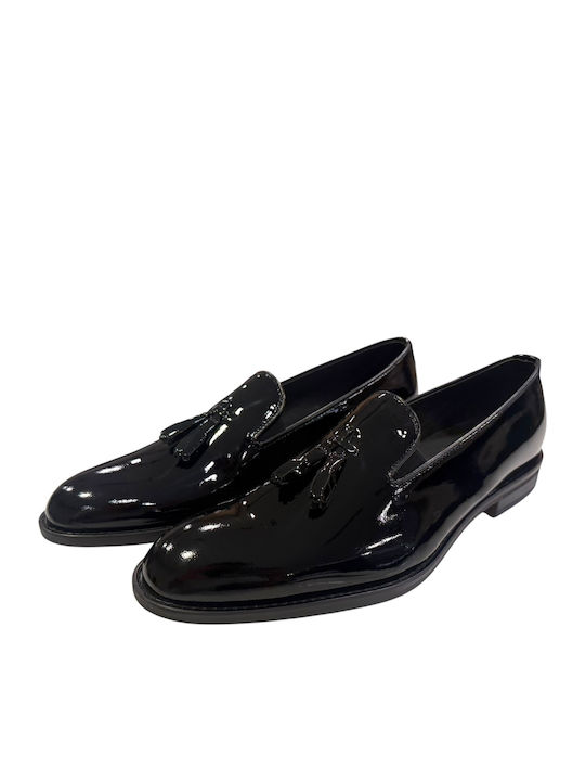 Herrenschuhe aus Lackleder Schwarz 9-AL09LS-schwarz-eu41