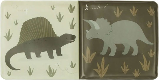 A Little Lovely Company Water Coloring Book and Water Puzzle Dinosaurs Bath Toy