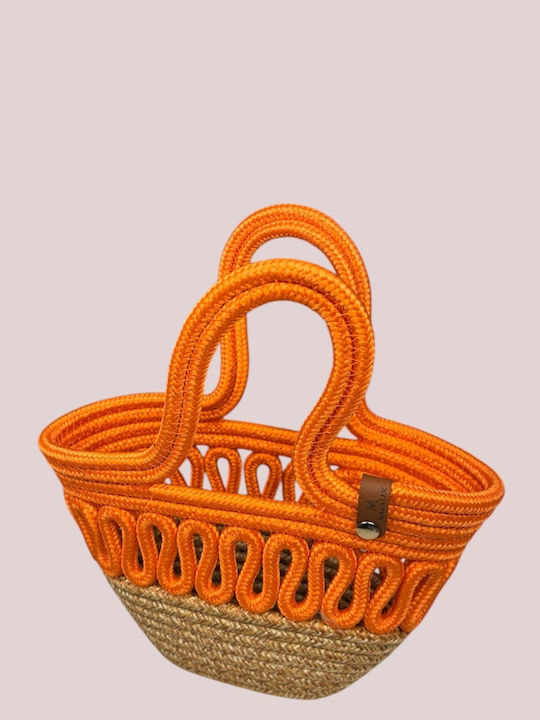 Strandtasche Aus Korbweide Orange