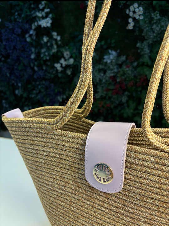 Korbweide Strandtasche Wasserdichte Lila