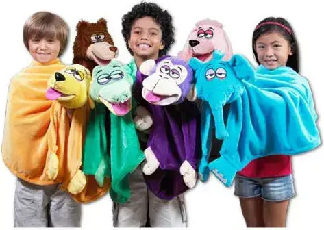Одеяло Cuddle Uppets Кафяво 100x70см.