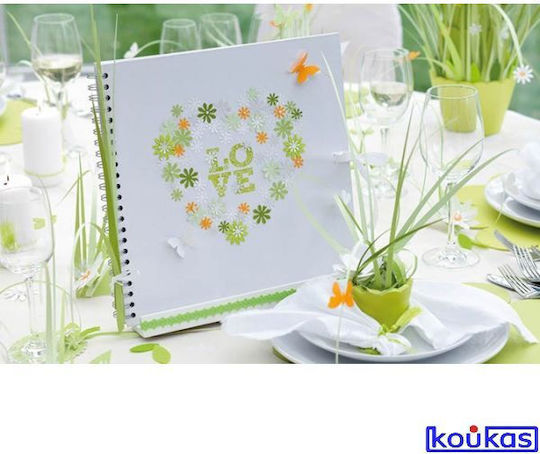 Hochzeitswunschbuch Spiral 30x30cm 40 Blatt Weiß