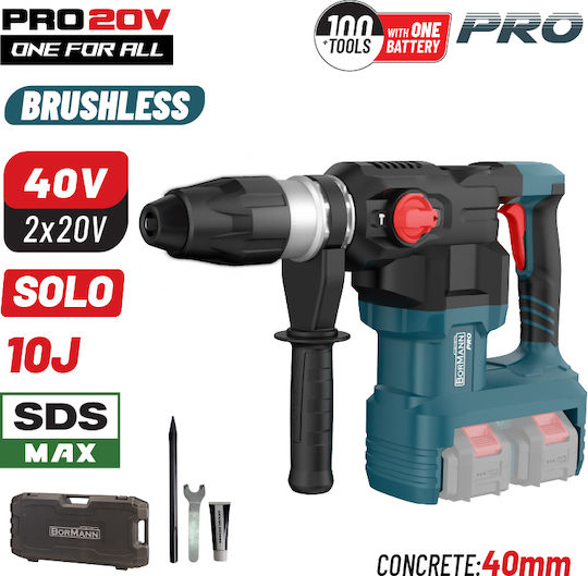 Bormann Pro BBP5370 Battery Brushless 40V Rotary Hammer with SDS Max Socket