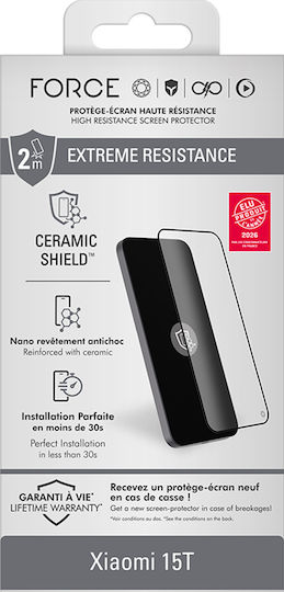 Force Glass Защитно Фолио Xiaomi 15t Ceramicshield 2.5d В 10h Закалено Стъкло Прозрачно
