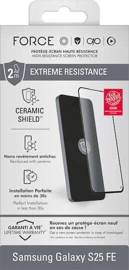Force Glass Screen Protector Galaxy S25 Fe Ceramicshield 2.5d 10h Tempered Glass Transparent