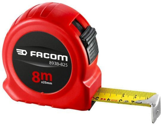 Facom 8m x 25mm Tape Measure with Auto-Rewind 25mm x 8m
