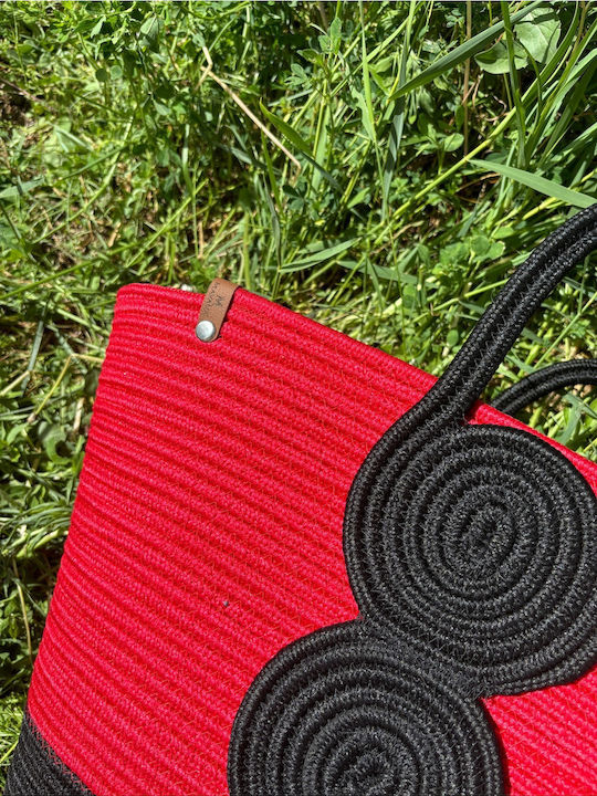 Korbweide Strandtasche Rote