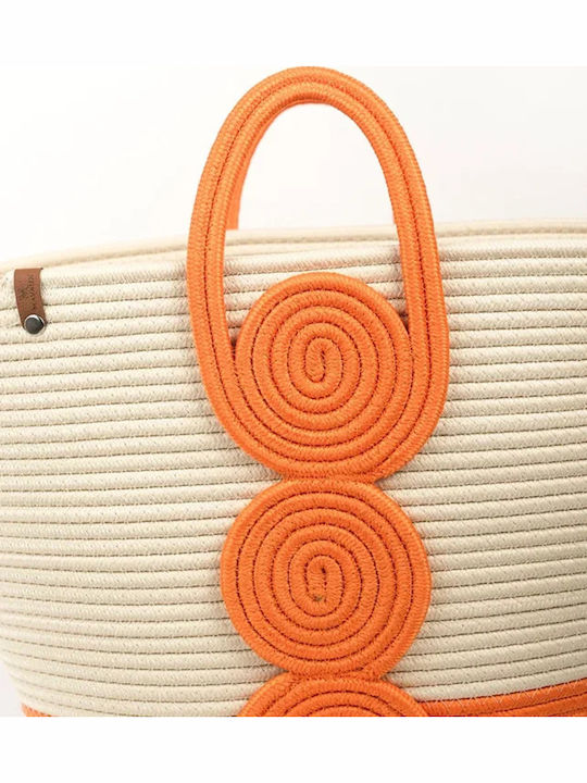 Wicker Beach Bag Orange