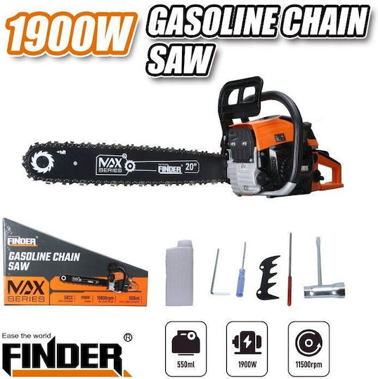 Finder Αλυσοπρίονο Βενζίνης 2.5hp 6kg με Λάμα 50.8cm