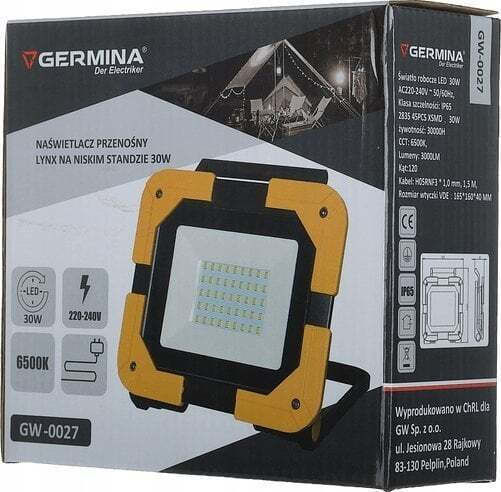 Lynks 30w 3000lm 6500k Led Workshop Lamp Ip65 Mains Supply Gw-0027