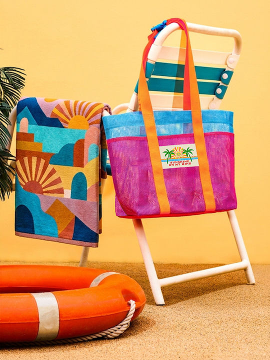 Frottee Strandtasche Blau