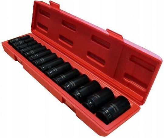 Partner Prize Pneumatic Cu Gazdă Cadru 1/2" Set 14 Bucăți