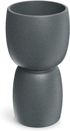 Ethick Ceramic Flower Pot Graphite 30x30x54cm