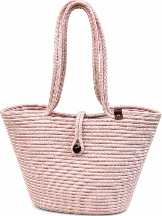 Geantă De Plajă Din Wicker Roz Enp-019516-V7543