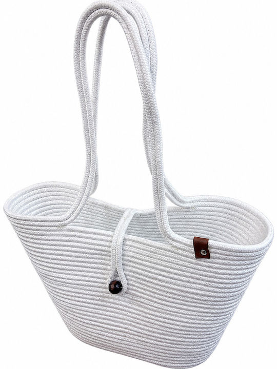 Geantă De Plajă Din Wicker Albă