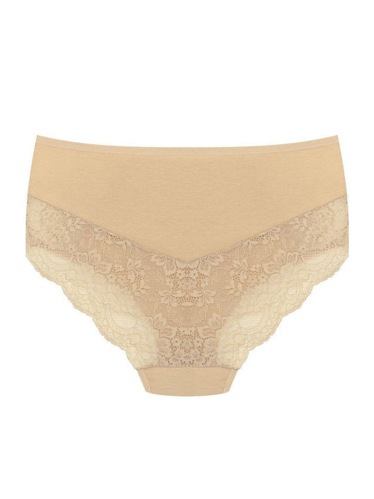 Baumwoll Hohe Taille Damen-Slip 3er Pack mit Spitze