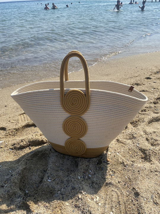 Wicker Beach Bag Beige