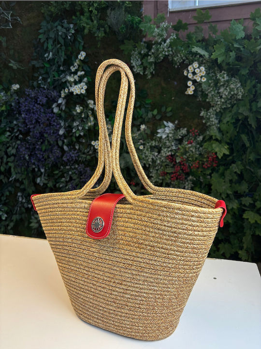Korbweide Strandtasche Rote