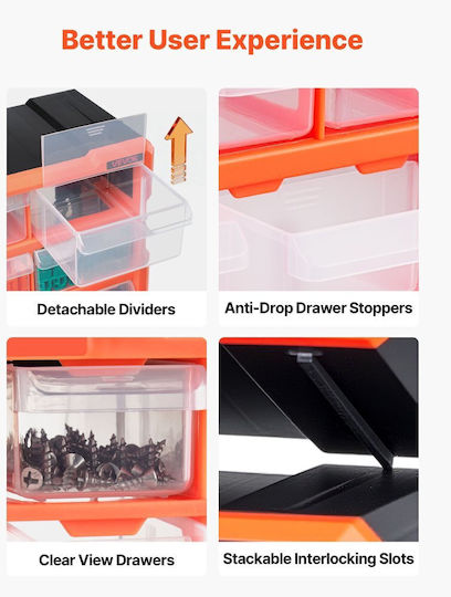 Vevor Plastic Tool Drawer with 40 Sorters