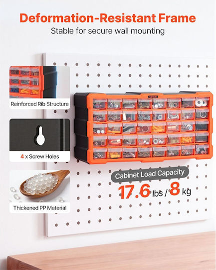 Vevor Plastic Tool Drawer with 40 Sorters