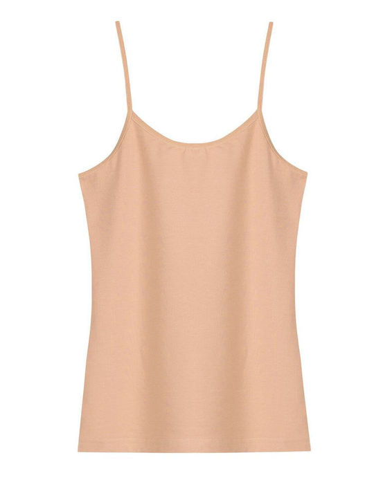 Sleeveless Cotton Brown Women's Undershirt