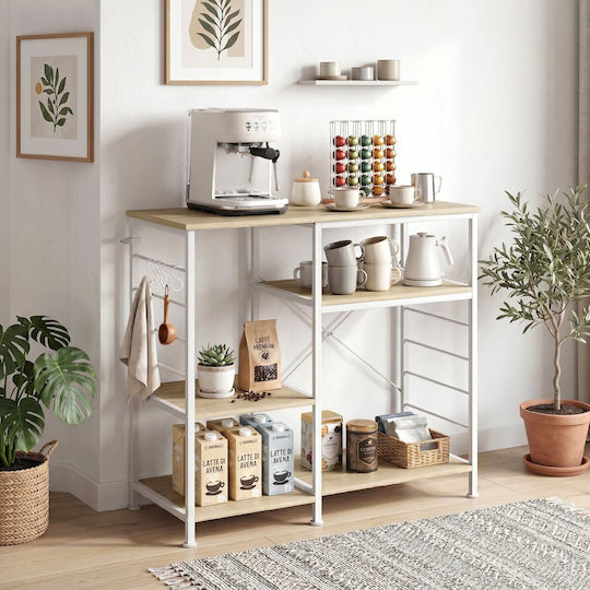HomCom Wooden White Rack 801-435V00AK