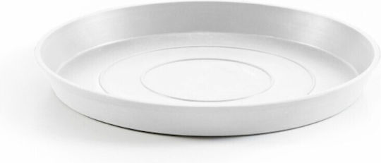 Ecopots Πιάτο Γλάστρας Πλαστικό Λευκό 15x15εκ. 74.019.16W