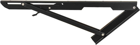 Raft De Colț Pliabil Din Metal În Culoare Neagră 2 Bucăți ZTS8134B