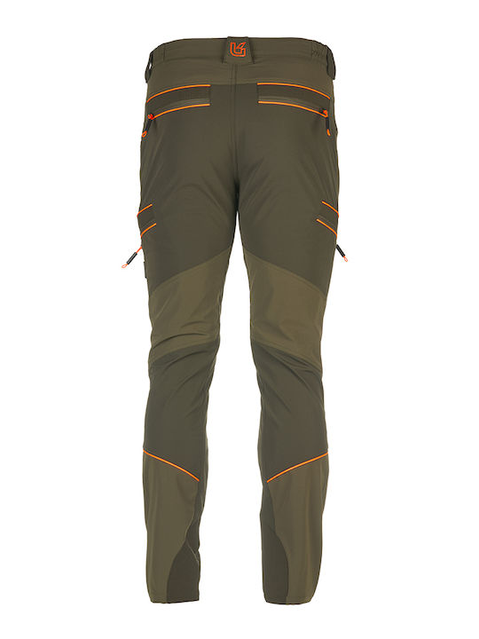 Pantaloni Univers Chamonix Kaki Portocalii Detalii