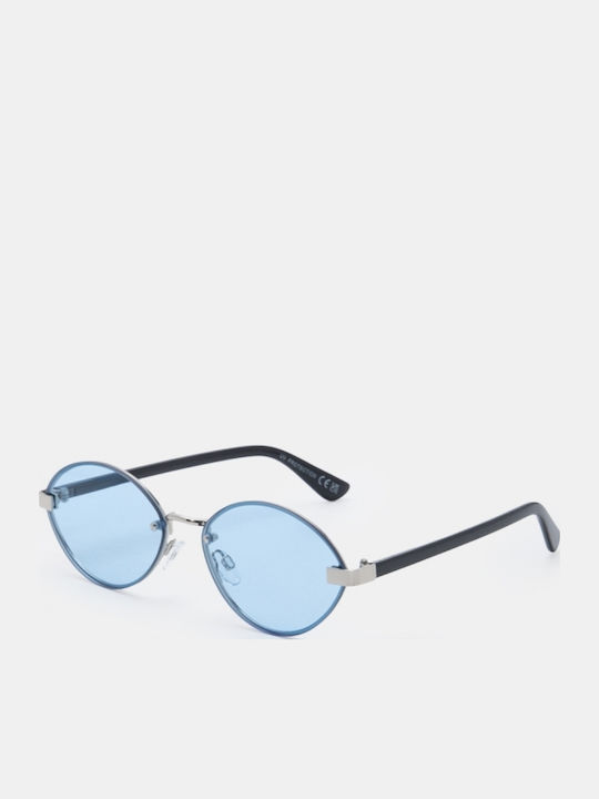 Luigi Unisex Sunglasses with Light Blue Metallic Frame and Light Blue Lens 4925030