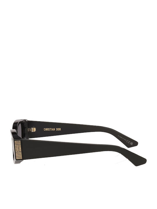 Dior Unisex Γυαλιά Ηλίου με Μαύρο Κοκκάλινο Σκελετό και Μαύρο Φακό