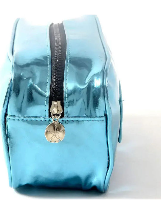 Дамски Козметичен Несесер Sanddollar Seabreeze 504-4-1 B17830 Водоустойчив PVC XL 24.5 X 11.5 См Металически Тюркоазен