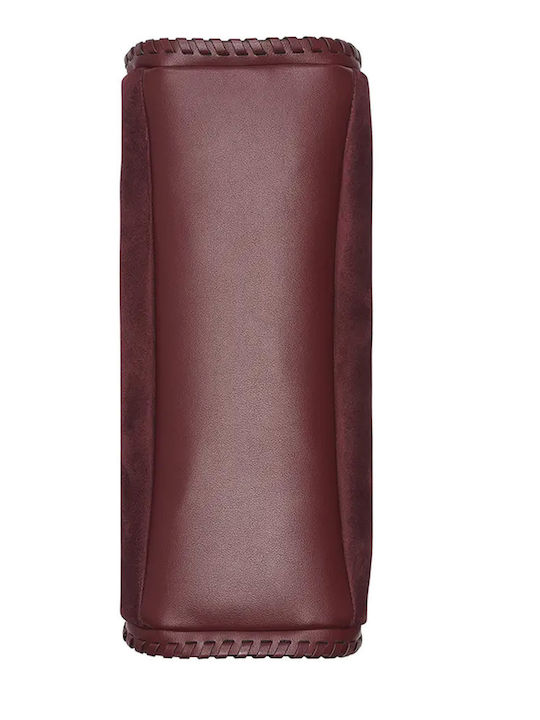 Women's Satchel Bag Suede Burgundy