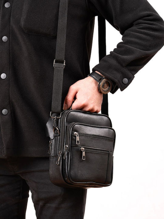 Leather Men's Handbag Black