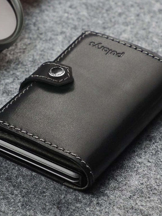 Hiker Leder Herrenbrieftasche mit RFID Schwarz