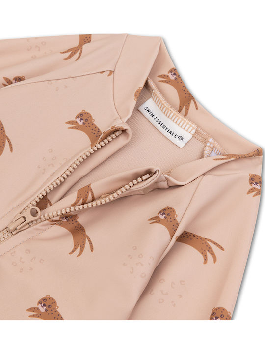 Swim Essentials Παιδικό Μαγιό Ολόσωμο με Μακρύ Μανίκι Brown Leopard Animal